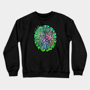 Happy Diwali Light Up The World With Fireworks Teal Green Crewneck Sweatshirt